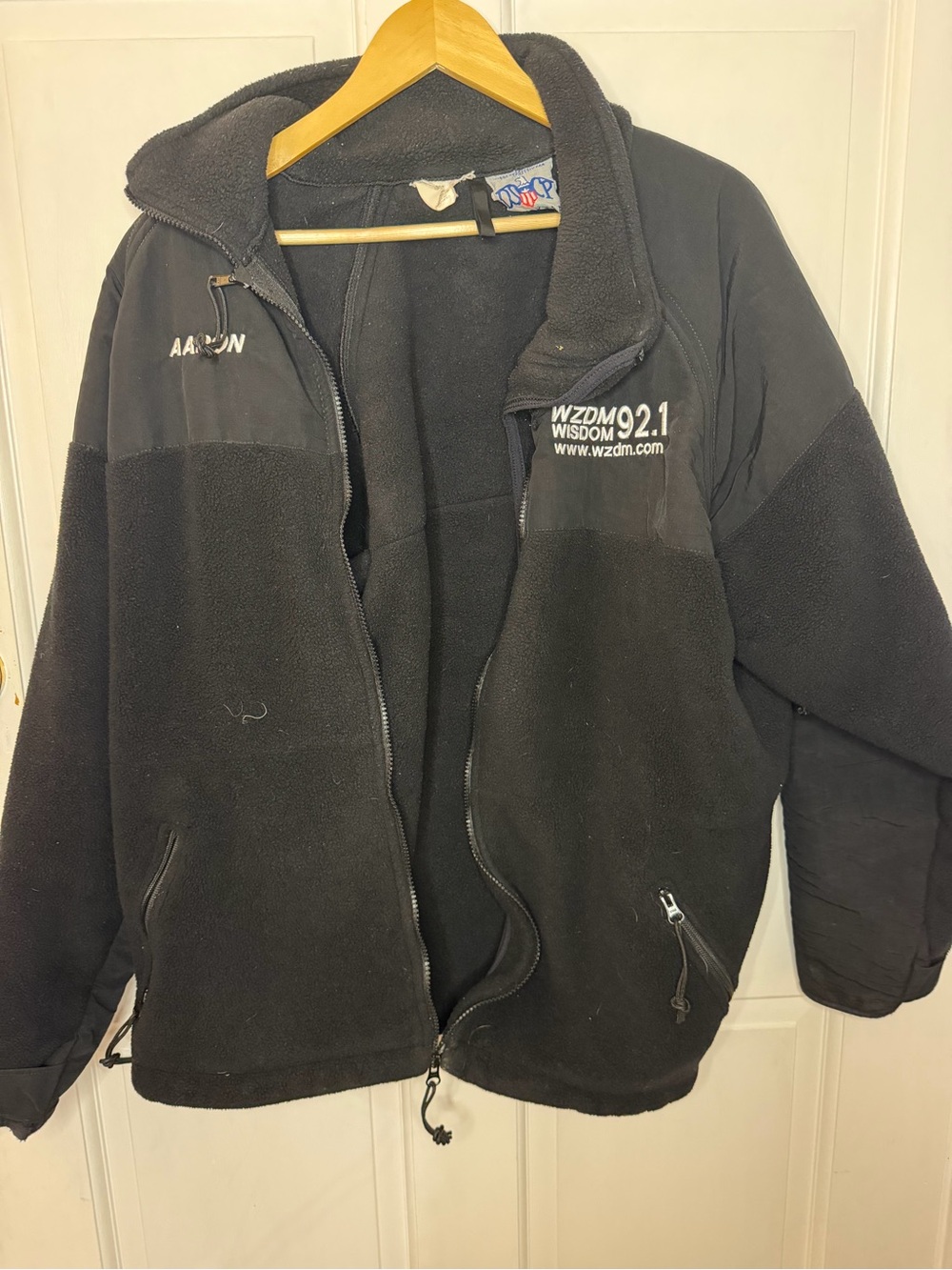 Peckham Men's L Black Fleece Full-Zip Jacket Stand-Up Collar 41-45 Chest